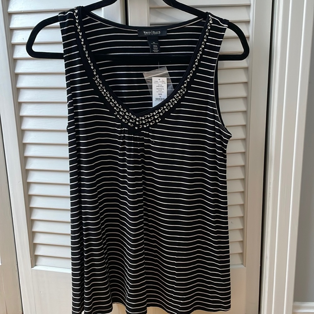 WHBM striped tank NWT